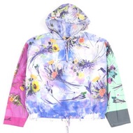 全新LOUIS VUITTONHIS79W 花卉 LV 標誌棉質府綢套頭連帽衫，藍色，M 碼，義大利製造，正品，男士