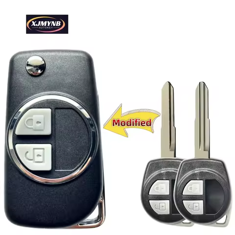 XJMYNB Modified Flip Remote Car Key Shell Case For Suzuki Swift grand Vitara Alto SX4 Splash With Bu