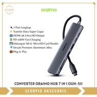 Converter Oraimo HUB 7 in 1 Type-C Multifunction Adapter OUH-511 Original