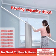 468cm Punch-Free Curtain/Telescopic Rod Adjustable Curtain Rod Drying rack Cloth Rail Anti-slip Show