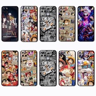for Realme C1 C2 C3 C11 C12 C15 C17 C20C 21 Monkey D. Luffy Business Black Border TPU Case | Low-Key