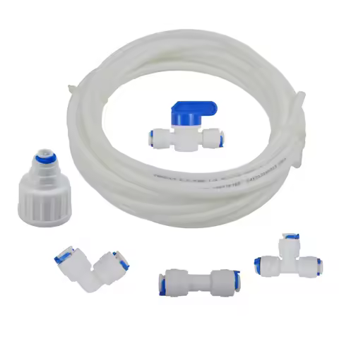Hose Connection Kit with 5 meters 1/4" ldpe water tubing American Style Fridge Freezers, fits LG, Sa