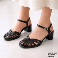 Sandal 5cm high with bow straps - (164dta)