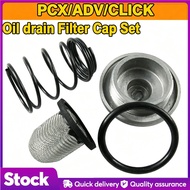 WOW MMAL Oil Drain Filter Cap Set with Spring and O-Ring for Honda Click/PCX/ADV/Airblade