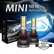 2PCS Mini LED H1 H4 H7 H11 9005 9006 9012 Car Headlight/ Mentol LED Cip COB 6000K Lampu Kabus Super 