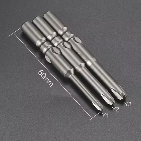 3Pcs 802 6mm Shank Electric Screwdriver Bit Y1 Y2 Y3 Socket Wrench Screwdriver Professional Tools