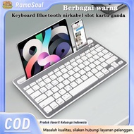 Silent Wireless Bluetooth Keyboard Rechargeable for iPad iPhone Tablet Android PC HP - Can be 2 Devi