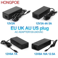 DC 12V Adapter Power Supply AC 100V-240V 1A 2A 3A 5A 6A 8A 10A 12.5A 12VDC Universal Charger Convert