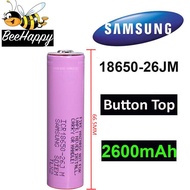 SAMSUNG ICR18650-26JM 18650 BUTTON TOP PROTECTED 18650 RECHARGEABLE BATTERY