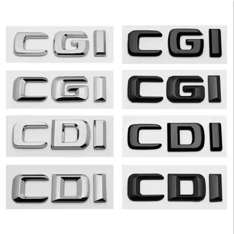 3D ABS CDI CGI Logo Letters Car Rear Trunk Sticker For Mercedes C200 C220 W204 W205 E220 E200 E250 W