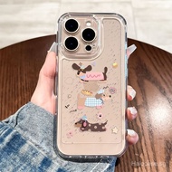 Phone case Applicable iPhone Space Shell Three-Piece Dog Set iPhone14 15promax Soft phone case with 