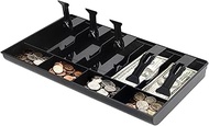 Cash Register Drawer Insert Tray 5 Bill 4 Coin, 15.94 x 9.65 x 1.38 in Safe Case Box Money Tray Inse