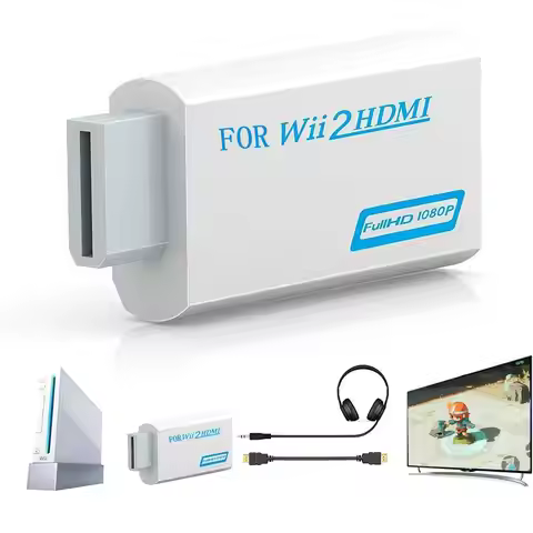 for Wii To HDMI Compatible Adapter Converter 3.5mm Audio For PC HDTV Monitor 1080P 720P Wii2 To HDMI