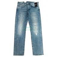 Levis 502 Original Selvedge Jeans - Light Blue Wash 