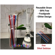 Tumbler Straws starbucks Reusable ecofriendly Plastic Straw Plastic Straws/Glitter Reusable Straw Plastic Straws BPA Free Eco-Friendly 23cm fits For mason jar/