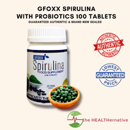 Original Gfoxx Spirulina + Probiotics Food Supplements - FDA and HALAL Certified 100Tablets