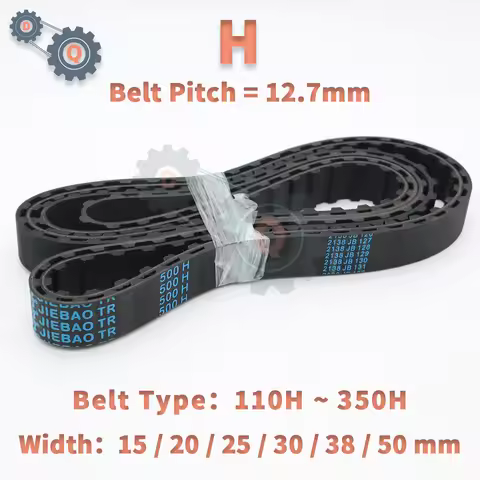 H Timing Belt Model 110H to 350H H Rubber Belt Width 15/20/25/30/38/50mm Trapezoid Tooth Belts Pitch