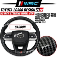 Toyota LC300 Design GR 15 INCH Steering Wheel With Air Bag For Toyota 2002 - 2019 Alphard Vellfire L