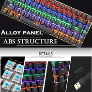 ATTACK SHARK Gaming Mechanical Keyboard Wired Type-C Metal Mechanical Blue Switch Computer Keyboard 