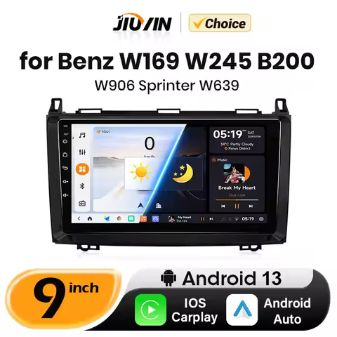 JIUYIN MG18 6G+128G For Mercedes Benz W169 W245 B200 W906 Sprinter W639 Vito Car Radio CarPlay Andro
