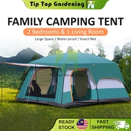 Large Camping Tent Family Tents Double Layer Waterproof Outdoor Camping Tent Khemah Besar