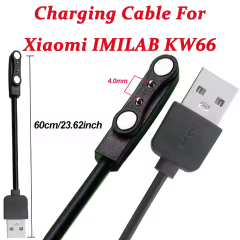 USB Charging Cable For Xiaomi IMILAB KW66 Smart Watch Haylou Solar RT LS05/Ticwatch GTX CXB01/YAMAY
