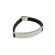成色極佳 Gucci SV925Platex 橡膠銀色 925 黑色銀色手鍊 0425 [二手] GUCCI