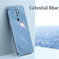 LIANPO For OPPO A5 2020 / OPPO A9 2020 Phone Case Luxury 6D Plating Soft Silicone Square Frame Shiny