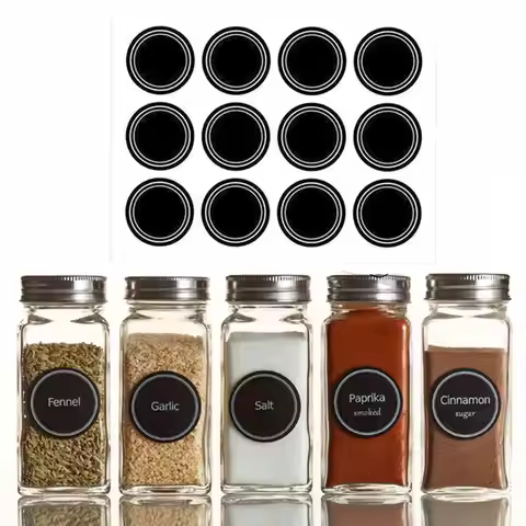 Empty Kitchen Spices Stickers Jar Labels Waterproof Organizer Storage Bottles Stickers Spice Label S