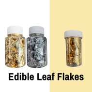 EDIBLE LEAF FLAKES - GOLD & SILVER