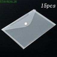 STAYREAL2R File Bag Wallet A5/A4 Paper Storage Envelope Bag Button Office A5/A4