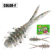 Gỗ Hồng Sắc 25 Mm Micro Con Sâu Mềm Mồi Câu Cá TPR Nổi Silicone Swimbait Cho Bắt Ngựa Cá Thu 20 Chiế