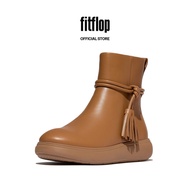FitFlop iQ-COMFF Women's Tassel Leather Short Boots - Desert Tan (E3A-090)