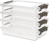 Citylife 4 PCS Plastic Organizer with Locking Lid