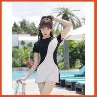 Beach Bikini 1 Piece, Discreet Women'S Swimwear Female Swimsuit With Body Concealer B2313