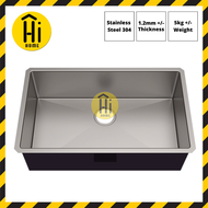 SUS304 Stainless Steel CAM Handmade Single Bowl Sink HU3219F9