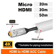 Micro HDMI Fiber Optic AOC Cable (20m/30m/50m)