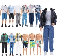 10-Item Fantastic Pack = 5 Sets Fashion Casual Wear Clothes outfit with 5 Pair Shoes for boy Doll Ra