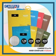 Campap 3 Columns Book / Hard Cover Book / Foolscap Book / Quarto Book / Campap Book - F5 & F4 60gsm