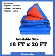 Canvas 6FT to 40FT Waterproof Canvas Tarpaulin Sheet Canvas Canopy Kanvas Khemah Pasar Kolam Ikan Tu