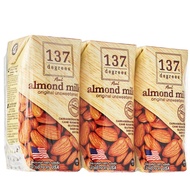 137 Degrees Almond Milk Unsweetened,  3 x 180 ml