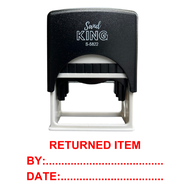 ตรายางหมึกในตัว ข้อความ RETURNED ITEM BY:DATE