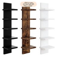 LOVIVER 5-Tier Wooden Wall Shelf, Vertical Design, Versatile Use, Easy Assembly, Dimensions: 18.3 X 