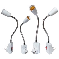 Palam EU US ke Soket Pemegang Lampu E27 dengan Suis, Penukar Tapak Lampu Fleksibel, Penukar Lampu Me