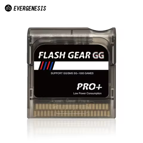 EVERGENESIS Game Gear Game Card FlashMaster Cart With 4GB TF Card Preloaded With 1000+ Games For Seg