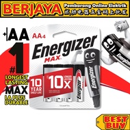 Energizer Max Powerseal AA AAA AAAA (4Pcs) E92 E91 E96 CR2016 CR2025 CR2032 Value Pack Alkaline Batt