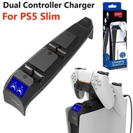 Controller Charging Station For PlayStation 5 Slim Dual Fast Charger LED Indicator Fast Charging Stand Docking Station For PS5 Slim Gamepad