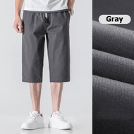 Korean 3/4 Pants Three Quarter Pants Men Handsome 3 Quarter Pants Casual Shorts With Back Pocket