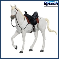 Figma Horse 2.0: Reinforced-Joint White & Brown Model – Premium Poseable Artisan Display Piece
