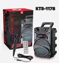 📮พร้อมส่ง📦KTS-1279/1566 ลำโพงบลูทูธลําโพงดอก8นิ้ว ปรับเบสได้ ปรับเสียงได้ มีไฟLED ปิดไฟได้ แถมฟรี ไม